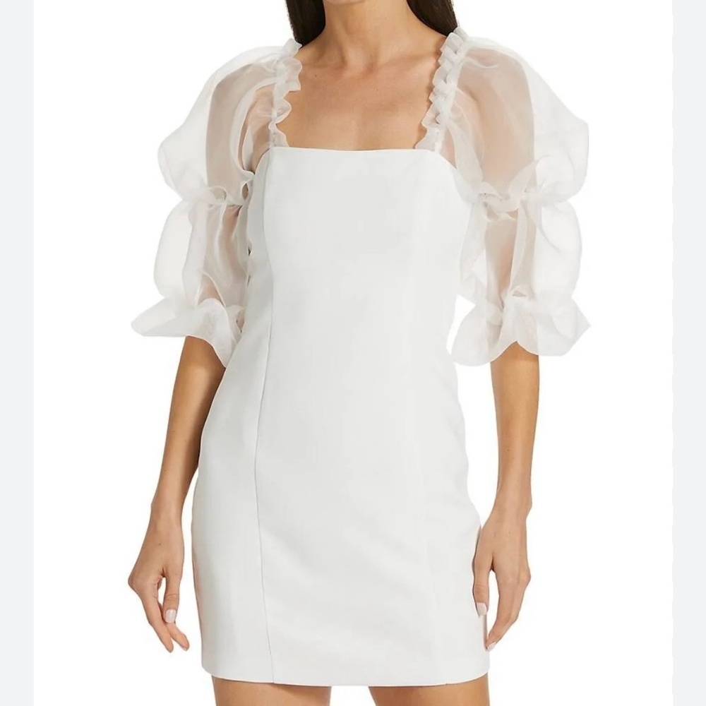 Amanda Uprichard x PYRMD Tia mini dress in ivory size medium - Picture 1 of 16